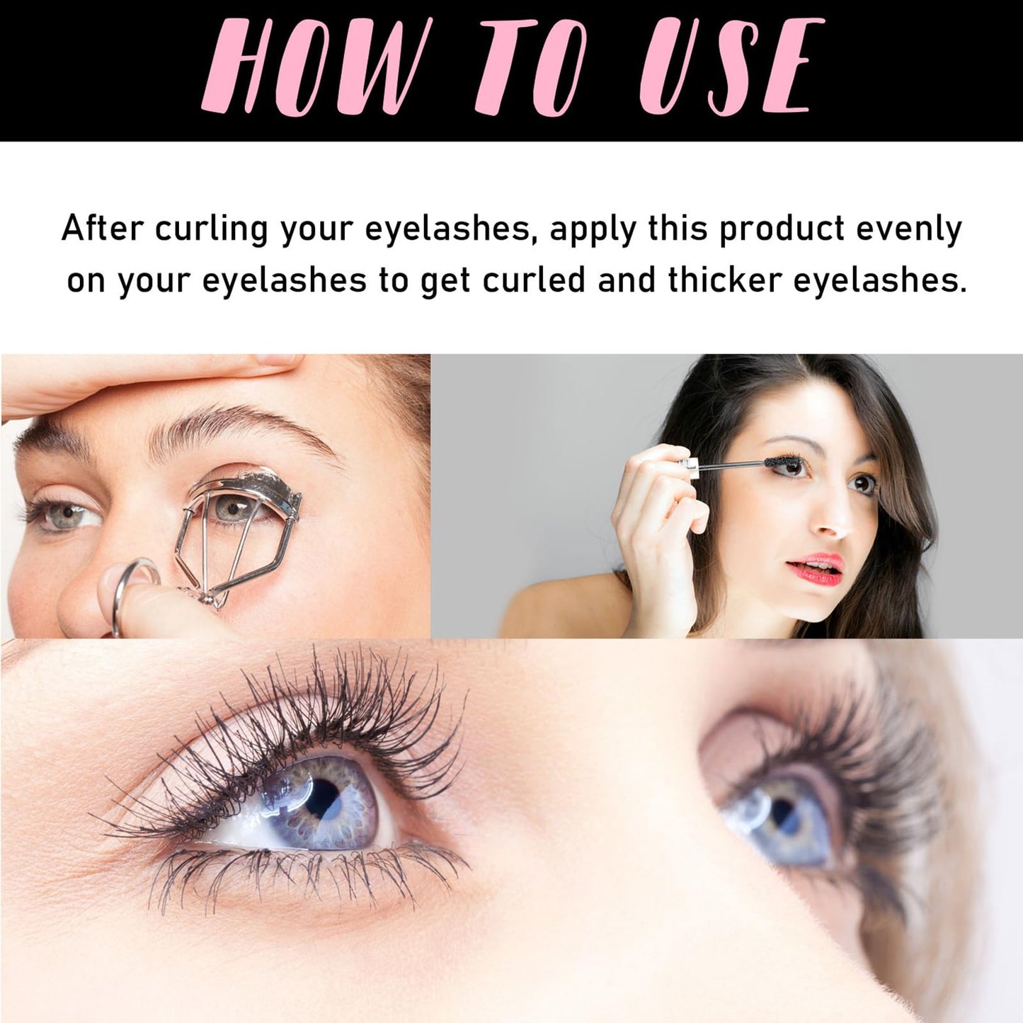 AmiCera Tubing Mascara, Waterproof Mascara Black Sky High, Thrive Lifting Long Lashes, No Clumping Smudge Proof, Long Lasting Eyelash Makeup for Women Girls, Natural Curl Looking, Sensitive Eyes, Pink