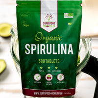 Organic Spirulina Tablets (500 X 500mg) Premium Quality Dietary Superfood | Natural Source of Vegan Protein, Iron & Vitamins | UK Certified Organic, Ideal for Sports Nutrition, Detox & Energy