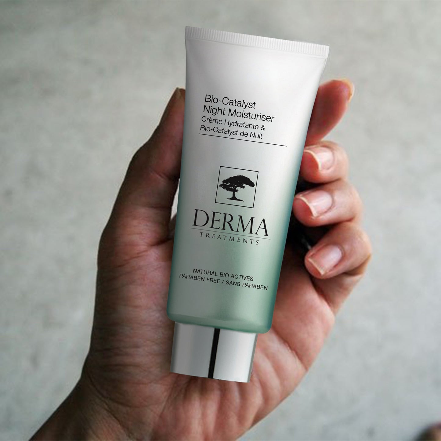 Derma Treatments Bio-Catalyst Night Moisturiser with Vitamin E & Coconut Oil which aims to deeply hydrate and nourish the skin 50ml