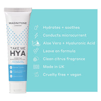 Magnitone MAGNITONE Take Me Hya Hydrating Superconductive Gel – Hyaluronic Acid + Aloe Vera Face Gel for Microcurrent & Radiofrequency Facial Devices – Lightweight Gel to Help Hydrate and Soothe Skin – 1 Pack