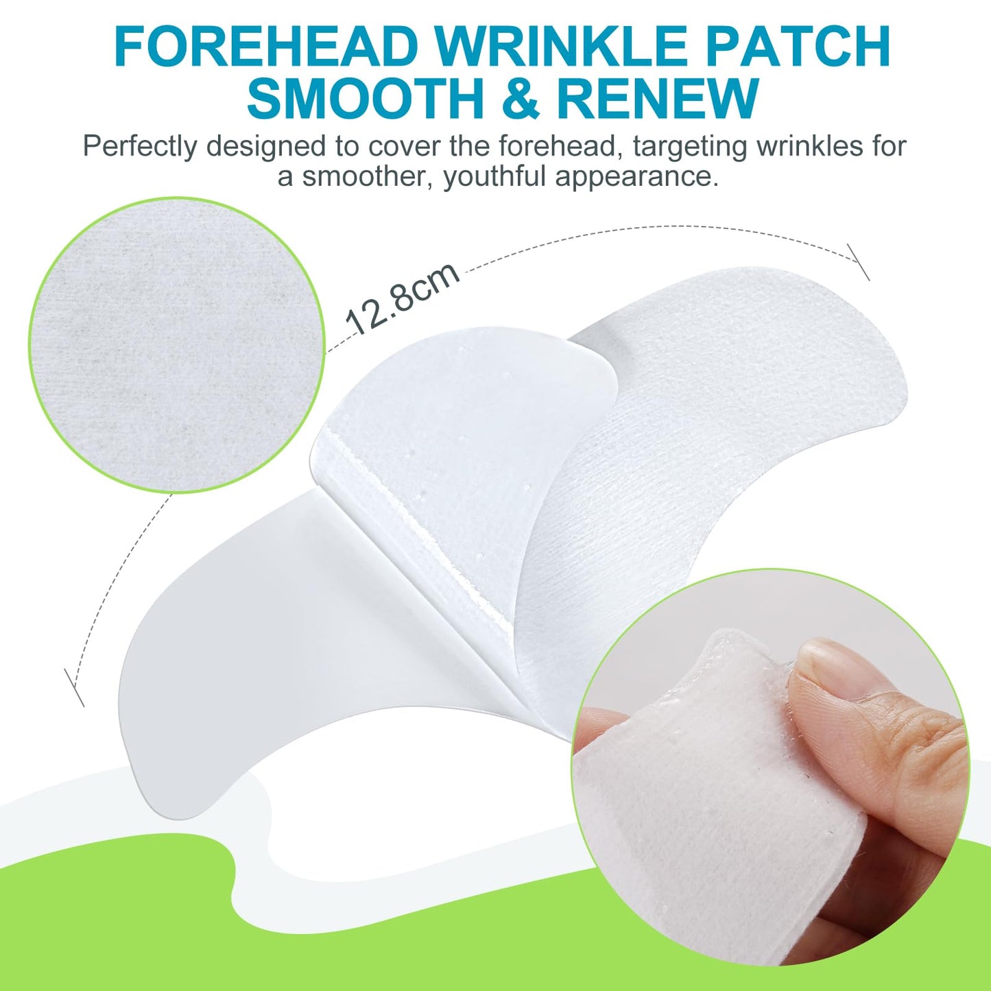 Feeliville 16PCS Forehead Wrinkle Patches, Collagen Forehead Anti Wrinkle Patches with potent anti-aging agents, for Fine Lines & Frown Lines,Moisturizing forehead & between eyes