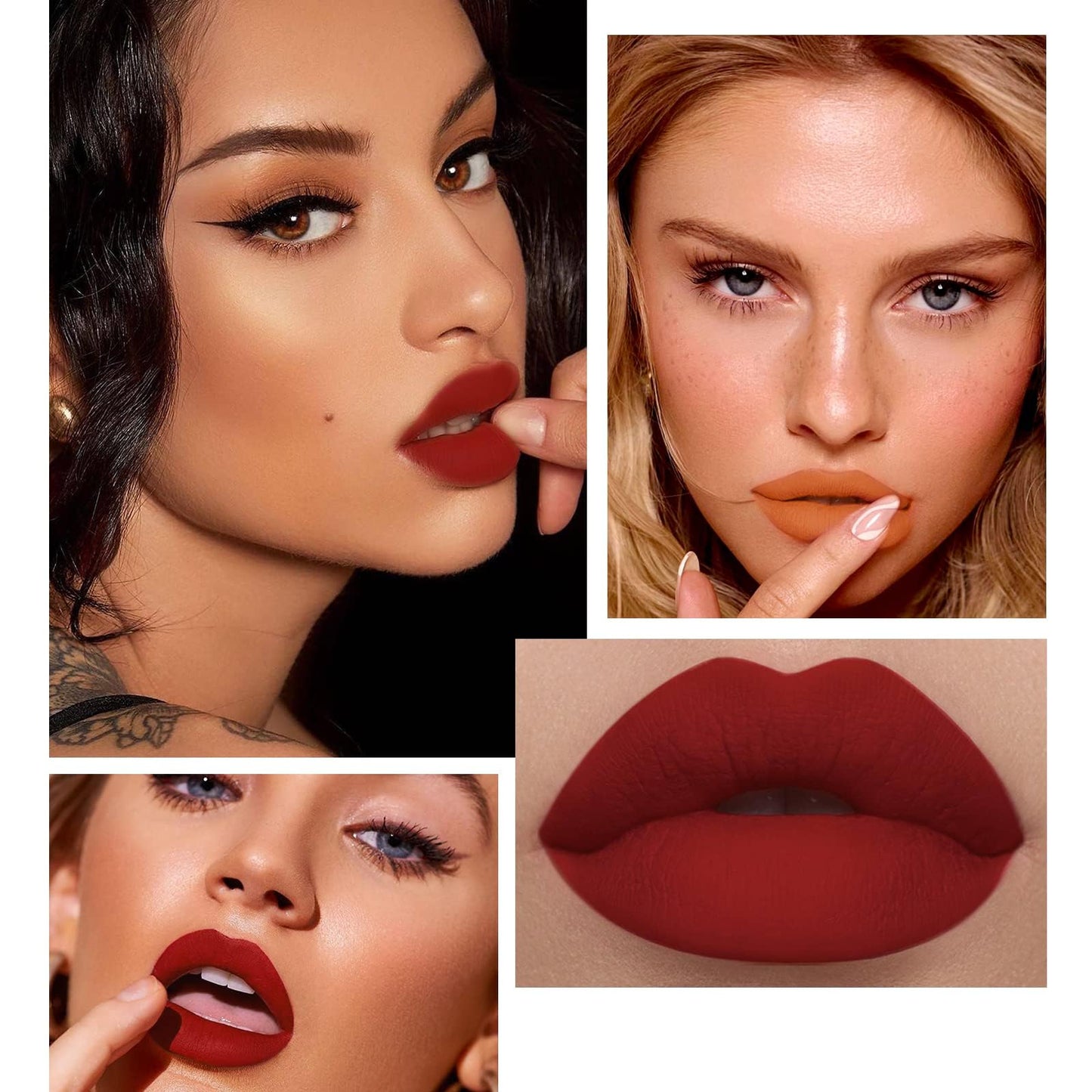 COODAM Plumping Lip Gloss Plumper - Matte Liquid Lipstick Long Lasting Lip Gloss Plumper Lip Makeup Non-Fade Lip Gloss for Women Girls
