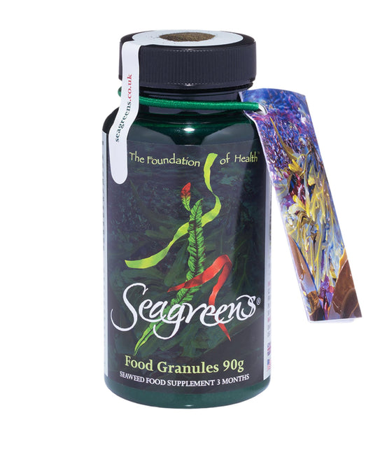 Seagreens Organic Seaweed Food Supplement Granules, 90g, 3 Month Supply, Vegan & Additive-Free, Seaweed Supplement for Humans & Diet Support