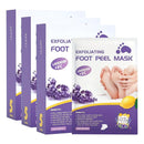 MADGININE 6 Pairs Lavender Foot Mask Socks Sets,Foot Peel Mask for Hard Skin,Exfoliating Foot Peel Mask,Foot Peel Mask,Feet Peeling Mask,(Suitable for Cracked Heels,Dead Skin and Dry Skin)