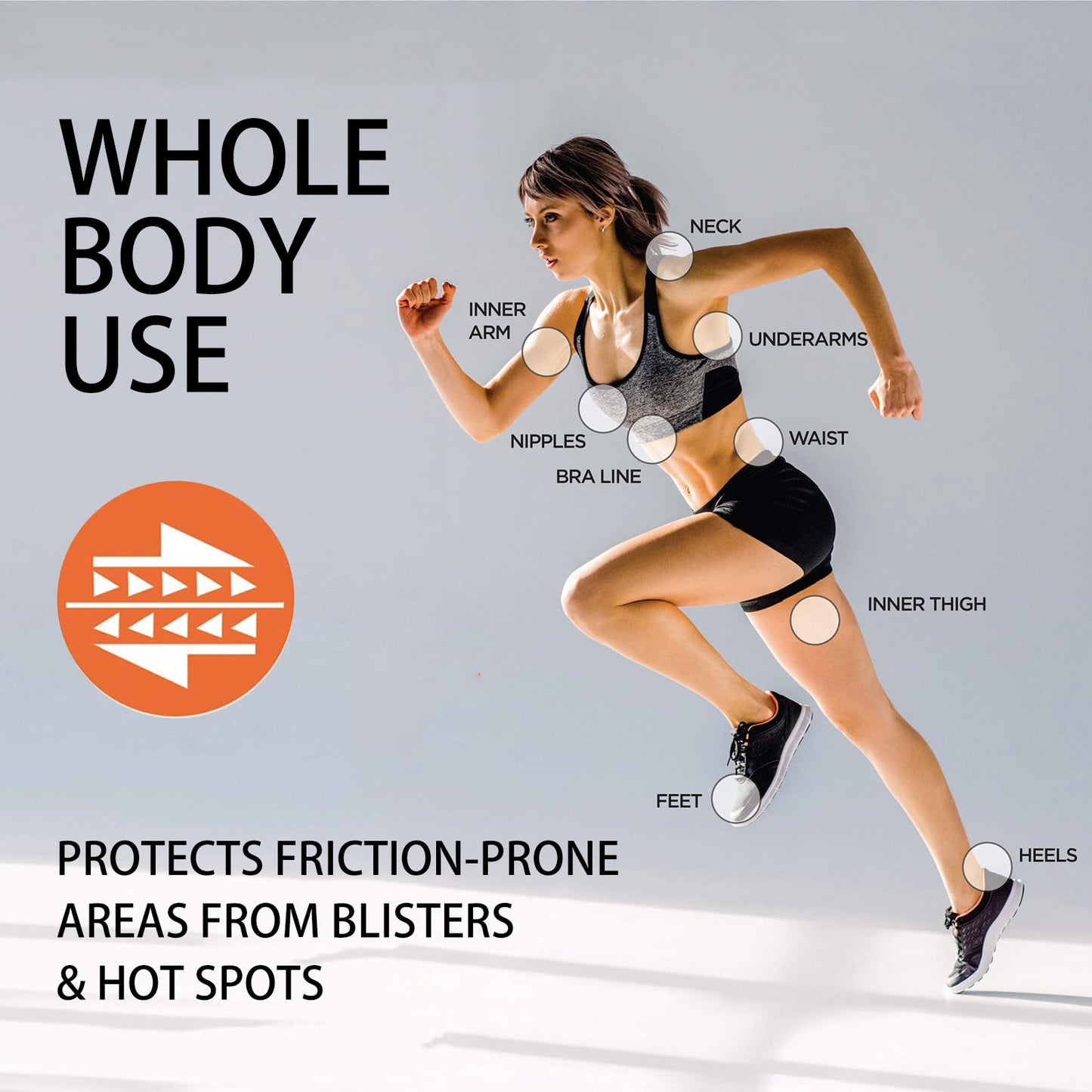 EONFAVE Anti Chafe Stick - Anti Chafing Cream - Anti Chafe Balm - Glide Anti Chafing Stick - Thigh Anti Chafe Stick - Running Chafe Stick for Heel, Lower Arm, Thigh Legs, Skin Protection