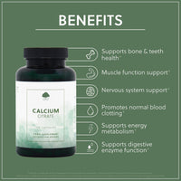 Calcium Citrate Capsules - 200mg Elemental Calcium per Dose - 120 Vegan Capsules - Non-GMO - G&G Vitamins
