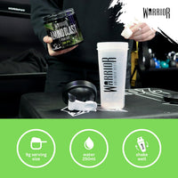 Warrior Amino Blast BCAA Powder 270g – Fruit Salad Flavour, BCAA Supplement for Muscle Recovery, Energy, Endurance, Hydration, Pre & Post Workout Nutrition - Sour Apple