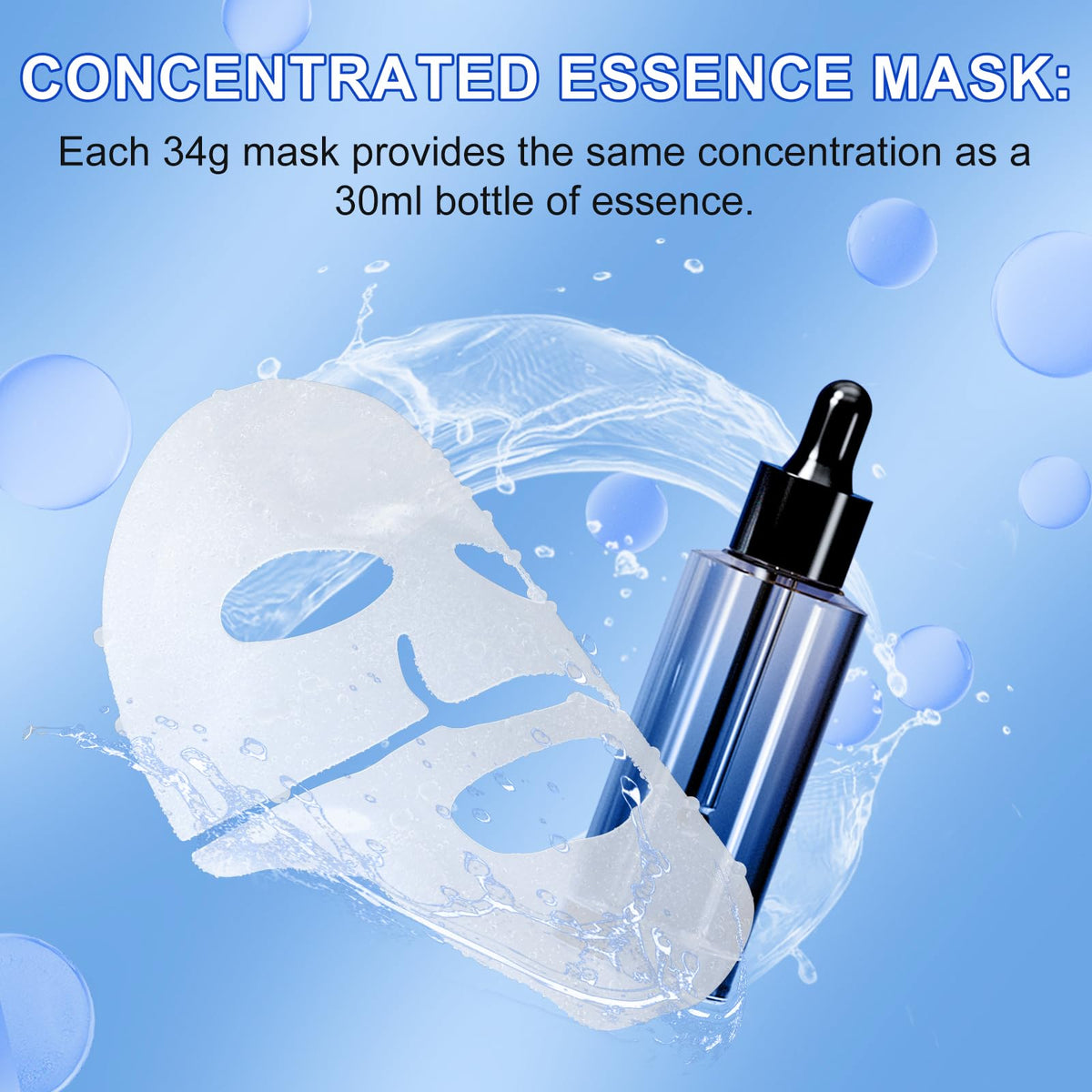 Generic Bio Collagen Face Mask 6pcs, Collagen Sheet Mask, Bio Collagen Overnight, Deep Hydration & Firming, Reduce Fine Lines & Wrinkles, Pore Minimizing