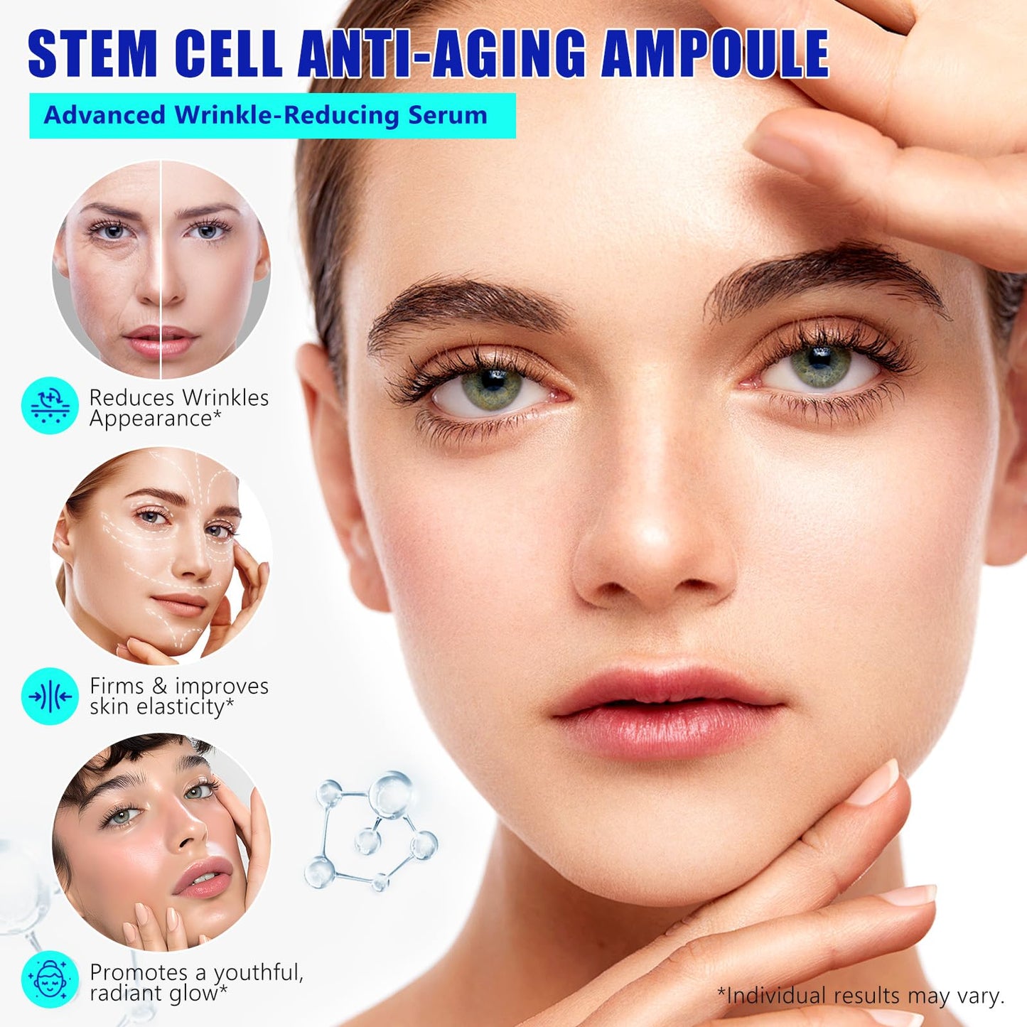 chenyayun Stem Cell Serum Solution for Lifting & Tightening Face, Boosting Skin Elasticity/Synthesis of Collagen, Skin-Repair, Anti-Oxidant, Long-Lasting Hydration|1.2Fl.Oz/35ML