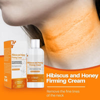 Hibiscus and Honey Firming Cream, Skin Tightening Lotion for Face & Body, Double Chin Reducer Neck Firming Cream with Collagen Firming & Lifting Reduces Wrinkles and Fine Lines
