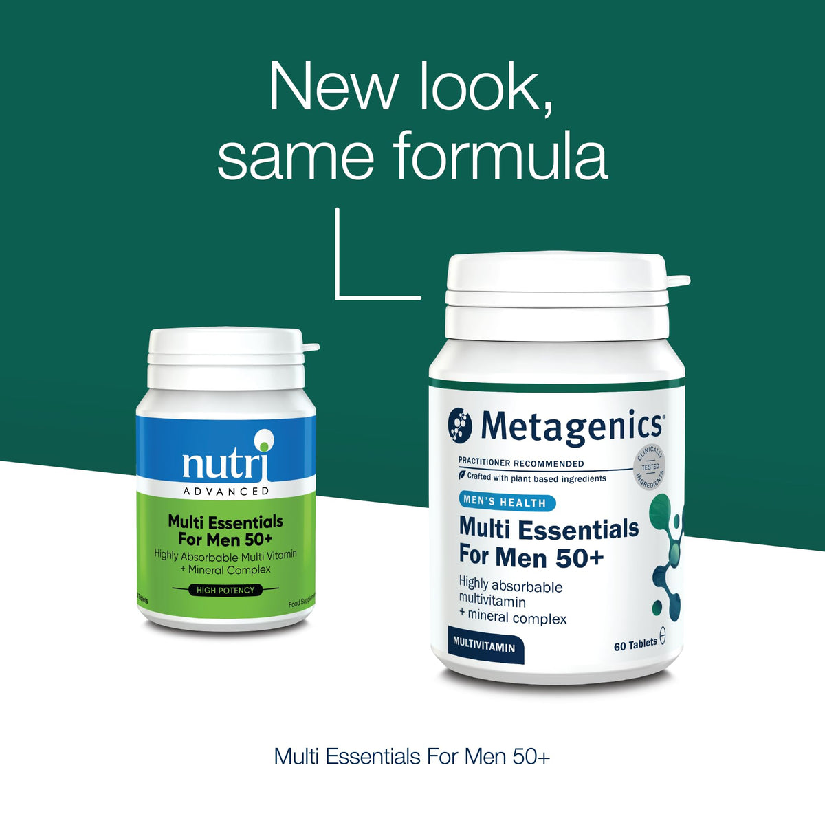 Metagenics Multi Essentials for Men 50+ - High Strength Blend of Key Nutrients - 60 Capsules