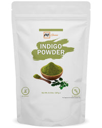 mGanna 100% Natural Indigo Powder for Hair Dye and Coloring 0.50 LBS 227 GMS | No Sulfates | No PPD or Any Chemicals for Healthy Hair Care