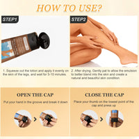 Muiefe Leg Makeup Waterproof No Transfer, Concealer Full Coverage, Flawless Leg Makeup Lotion, Leg Veins Body Scar Tattoo Cover Up, Even Skin Tone, Long Lasting Body Foundation for Women (Bronze)