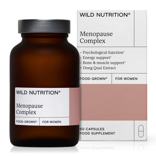 WILD NUTRITION Menopause Complex | Menopause Supplements to Support Hormonal Balance for Women | Magnesium, Ashwagandha, and Turmeric to Promote Healthy Bones, Muscles, and Joints | 60 Capsules