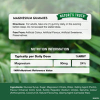 Magnesium Gummies for Sleep | 5400mg Magnesium Citrate Per Bottle | Two Month Supply | 90mg x 60 Berry Flavour Vegan Gummies | Nature's Truth