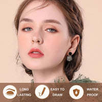 Shengqialun Microblading Eyebrow Pencil Light Brown, 4-Tip Wild Eye Brow Pencil, Precise Eyebrow Pen, Waterproof Long-Lasting Brow Pen, Natural Eyebrows For Women & Girls
