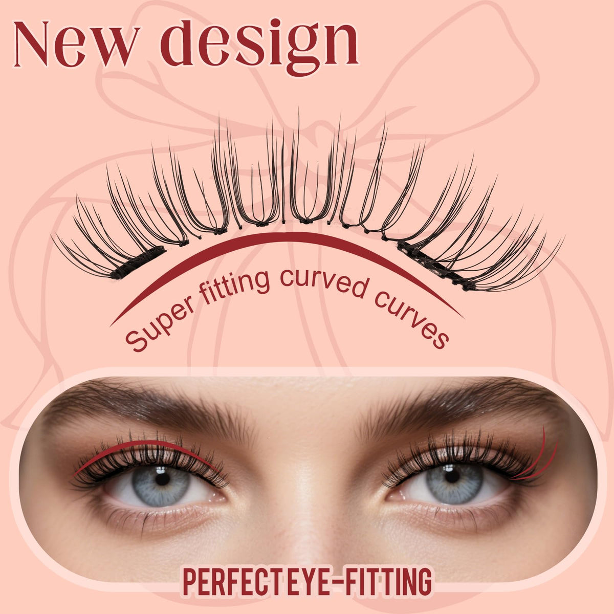 Higu clace Magnetic Eyelashes kit, Reusable Magnetic Lashes Set with Applicator, Waterproof No Glue Lashes for Party and Wedding (Style NB)