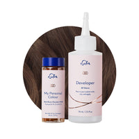 eSalon Permanent Hair Colour Set in Dark Brown Chocolate 4AM