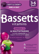 BASSETTS VITAMINS Bassetts Vitamins 3-6 Blackcurrant and Apple Multivitamins 30 Gummies