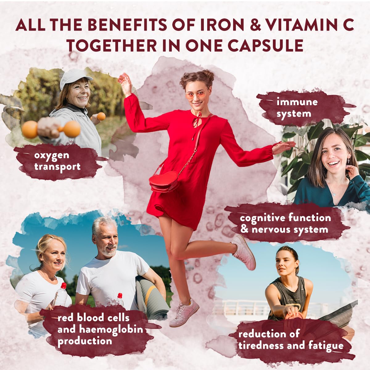 AAVALABS Gentle Iron Supplements for Women and Men - 42 mg Iron Tablets high Strength with Natural Vitamin C - Active Form - bisglycinate - Fatigue Supplements with high bioavailability - 120 Capsules