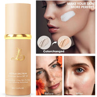 SHEBEEDO Biomimic Foundation 4 In 1,Medium Spectrum With Spf50+,Hydrating Medium Full Coverage Concealer,Hydrating Color Changing Foundation,Long Wear&Waterproof Light Spectrum Foundation For Women,30ml