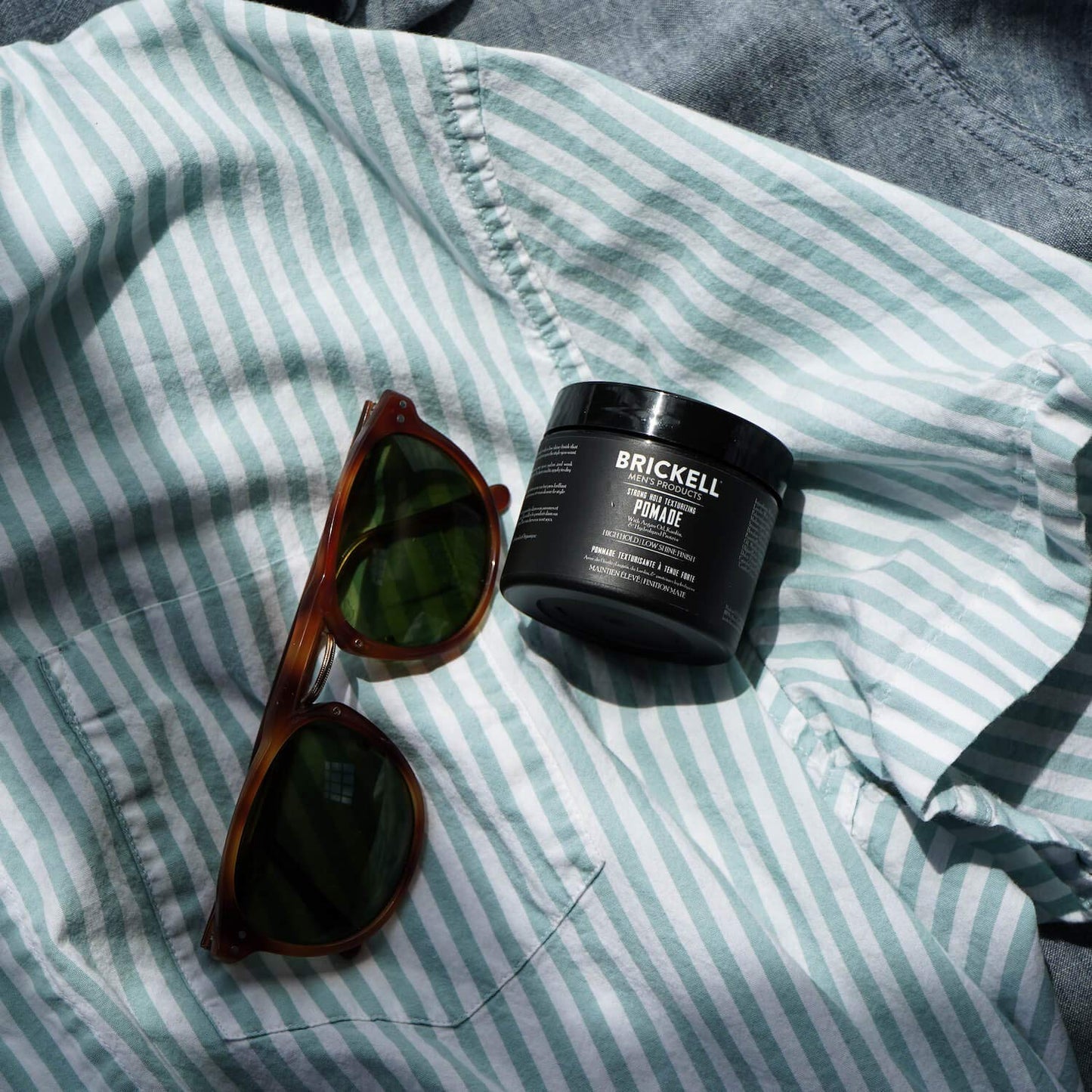 Brickell Men's Strong Hold Texturizing Pomade For Men, Natural and Organic, Pliable Fiber Pomade, 59 ml, Scented