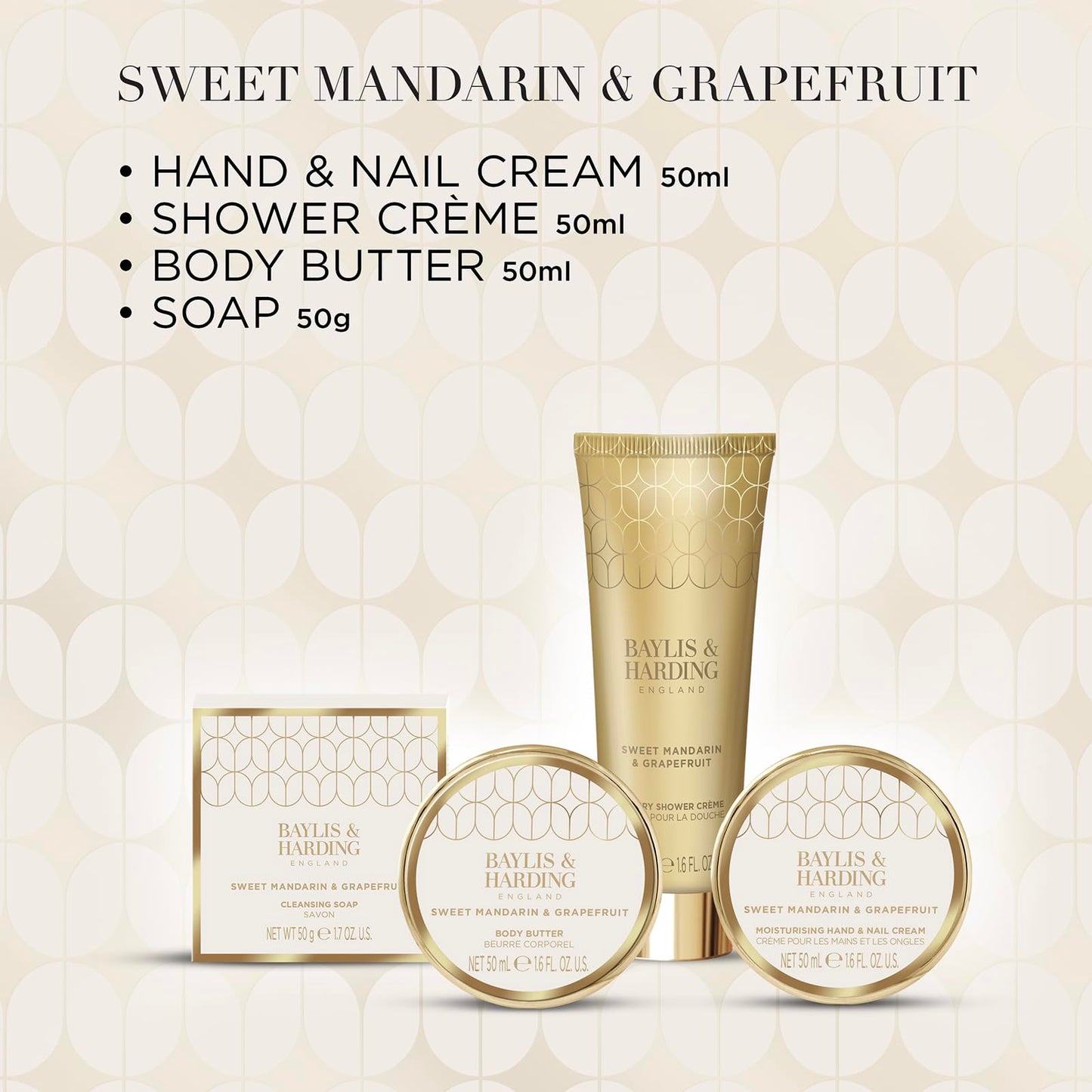 Baylis & Harding Sweet Mandarin & Grapefruit Luxury Pamper Tin Gift Set - Vegan Friendly (Pack of 1)