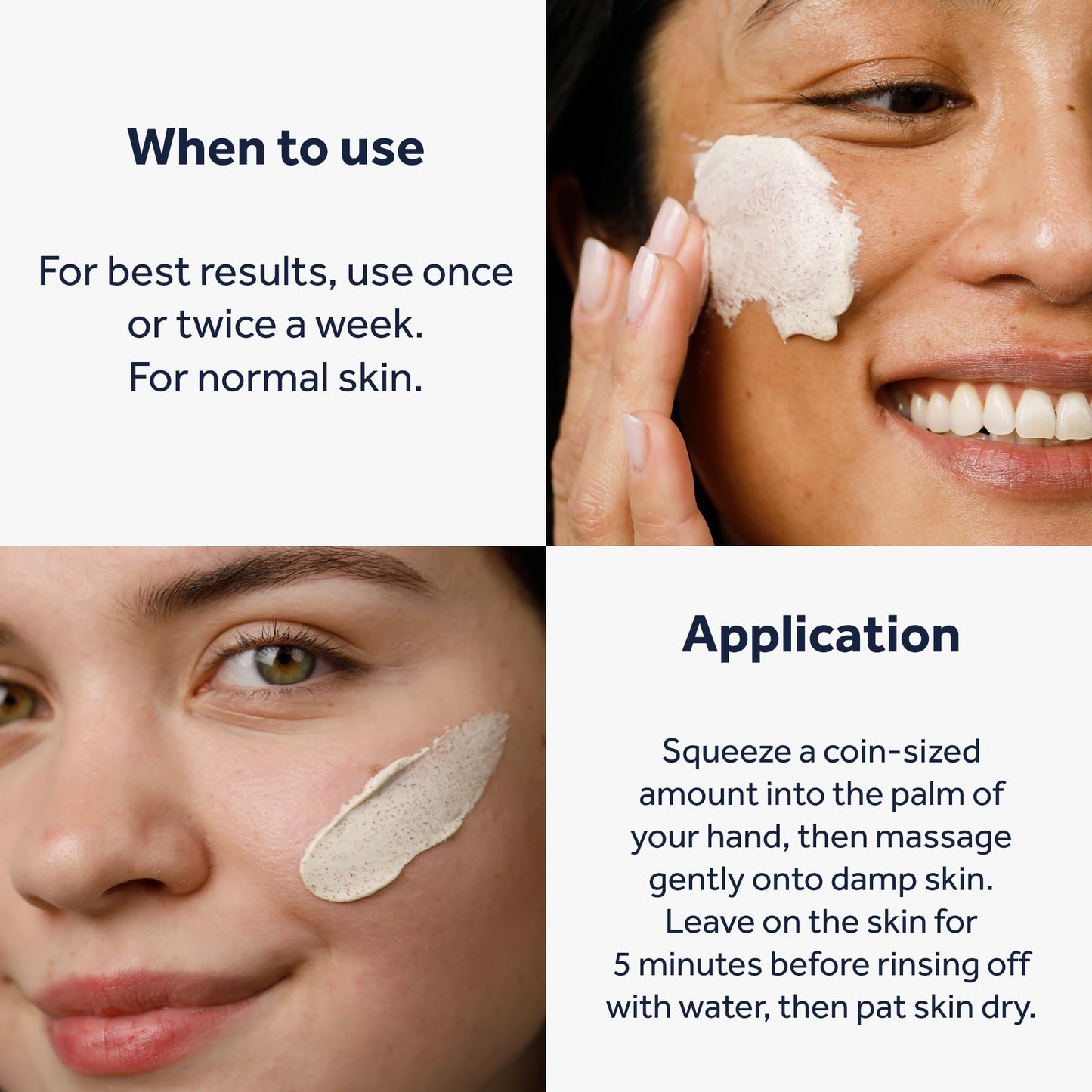 Gallinée - Face Mask & Scrub - 2-in-1 Gentle Exfoliating Scrub & Brightening Clay Mask - With Prebiotics, Lactic Acid & Vitamin E - Dermatologically Tested - For Normal Skin Type - 50 ml