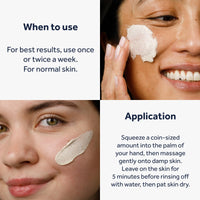 Gallinée - Face Mask & Scrub - 2-in-1 Gentle Exfoliating Scrub & Brightening Clay Mask - With Prebiotics, Lactic Acid & Vitamin E - Dermatologically Tested - For Normal Skin Type - 50 ml