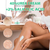 Generic Urea 40% Foot Cream+2% Salicylic Acid, Moist Cracked Heel Repair Cream, Enriched With Tea Tree & Hyaluronic Acid & Aloe Vera Extracts, Deeply Moisturising, Gently Removes Dead Skin And Calluses 100g