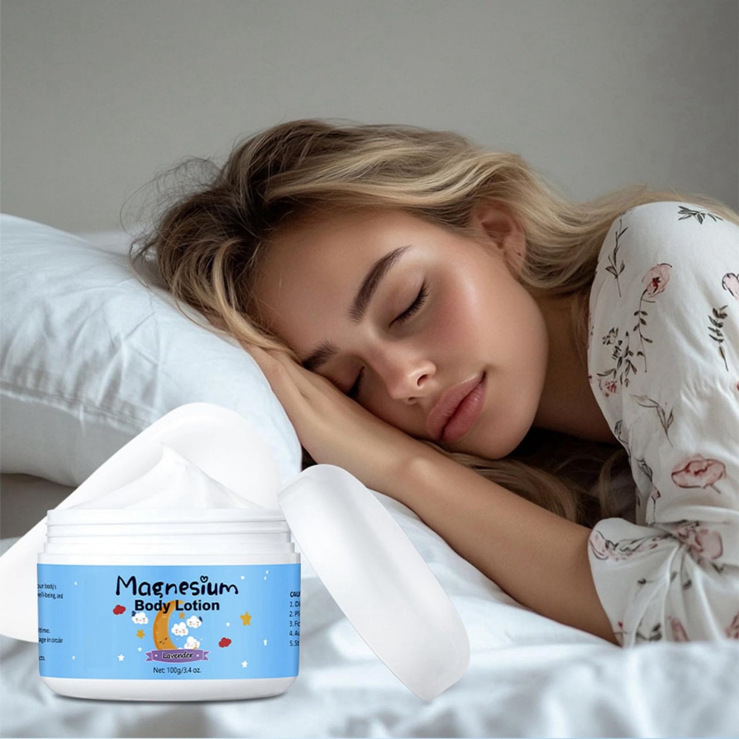 100g Magnesium Body Lotion,Magnesium Butter for Sleep,Magnesium Soothing Sleep Cream,Magnesium Moisturiser for Soothes Muscles,Relaxing Magnesium Gel for Legs Arms Chest,Calm Cream with Magnesium