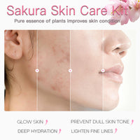 5pcs Sakura Skin Care Sets Gifts for Teenage Girls,YANZEFEI Skin care for Teenage Girls,Skincare Set,High Moisturizing Cherry Blossom Skin Care Kit,Gift Set for Women Mom Daughter Birthday Christmas