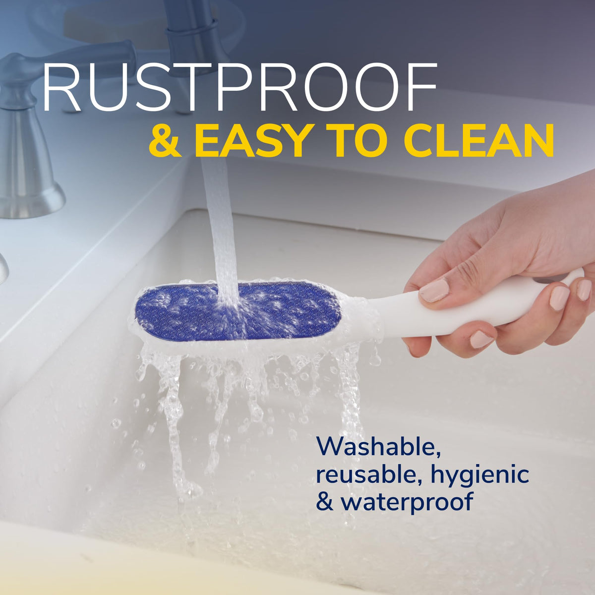 Dr. Scholl's Dr. Scholl’s Nano Glass Foot File - Immediately Removes Hard Skin on Wet or Dry Feet, Waterproof & Rustproof, Gentle Dead Skin and Callus Remover, Pedicure Foot Scrubber for Shower, Soft-Grip Handle