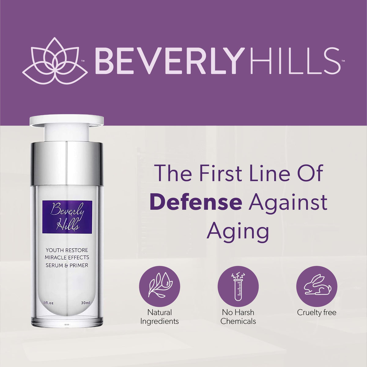 BEVERLY HILLS Beverly Hills Primer for Face Makeup - Pore Minimizer & Uneven Skin Tone Reducer | Makeup Primer with Anti Aging Ingredients that Hydrates & Moisturizes skin, 1 Fl. oz (120 days supply)