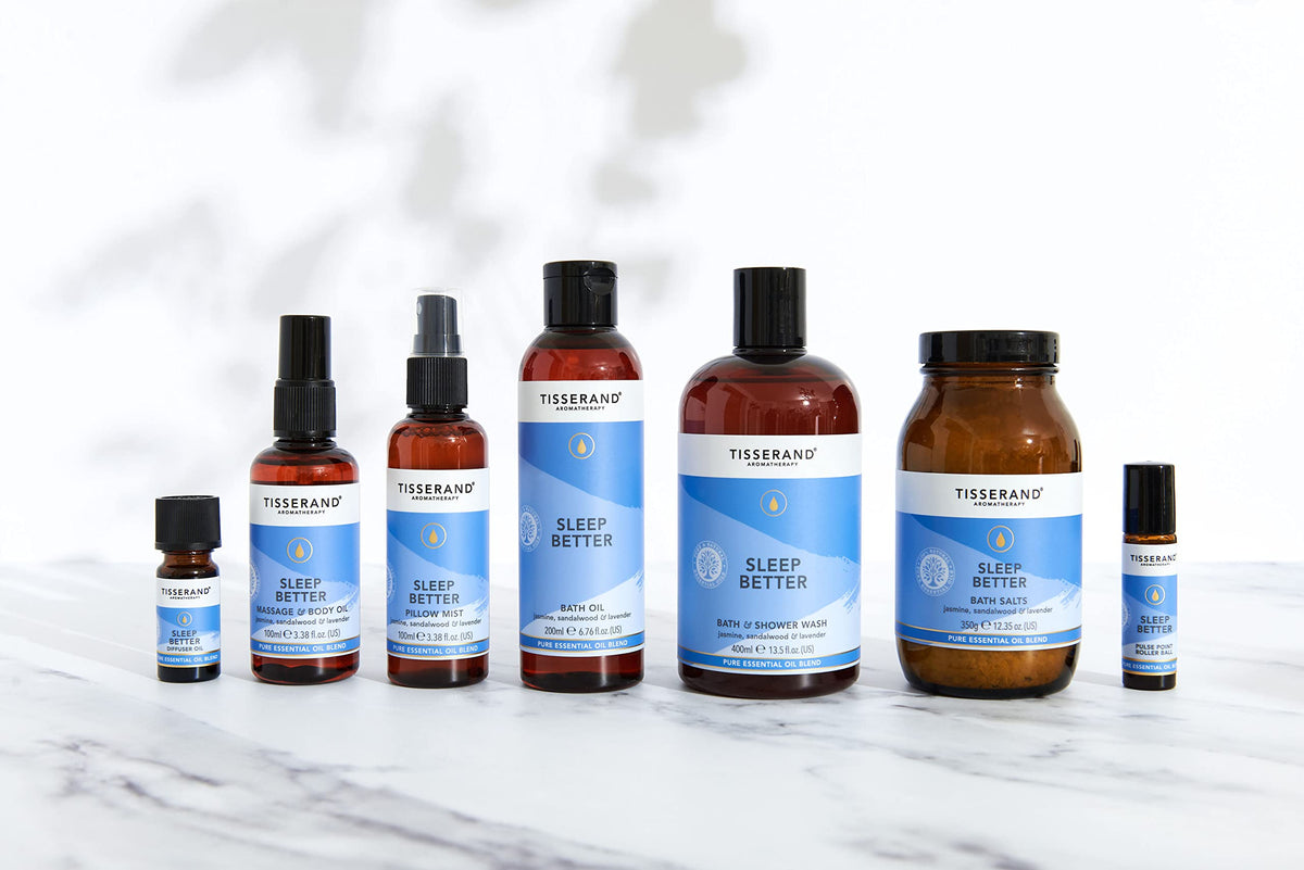 Tisserand - Sleep Better - Massage Oil - Lavender, Jasmine & Sandalwood Essential Oils - 100% Natural Pure Essential Oils - 100ml