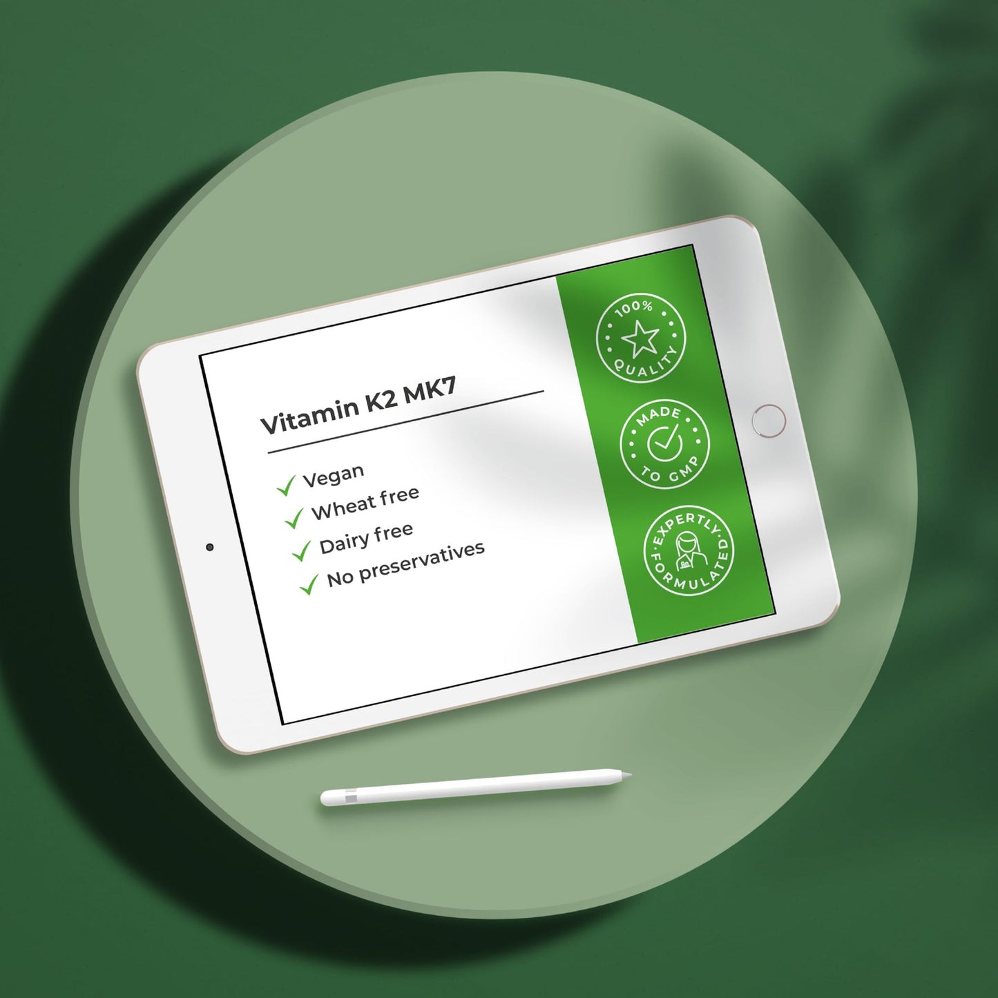 Nature's Truth Vitamin K2 MK-7 100ug | 60 Vegan Tablets | Menaquinone MK-7