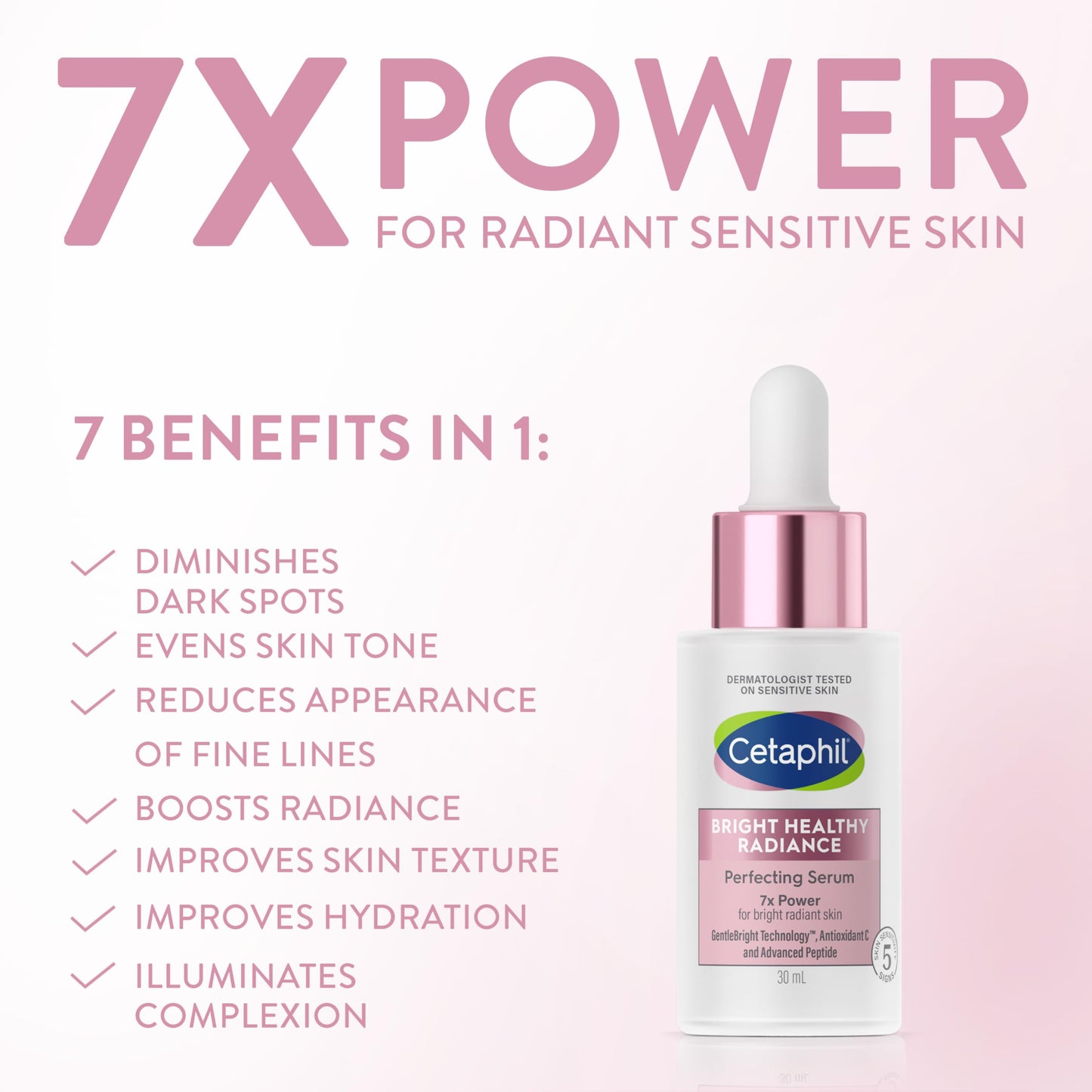 Cetaphil Healthy Radiance Brightening Serum with Niacinamide for Skin Pigmentation, 30ml