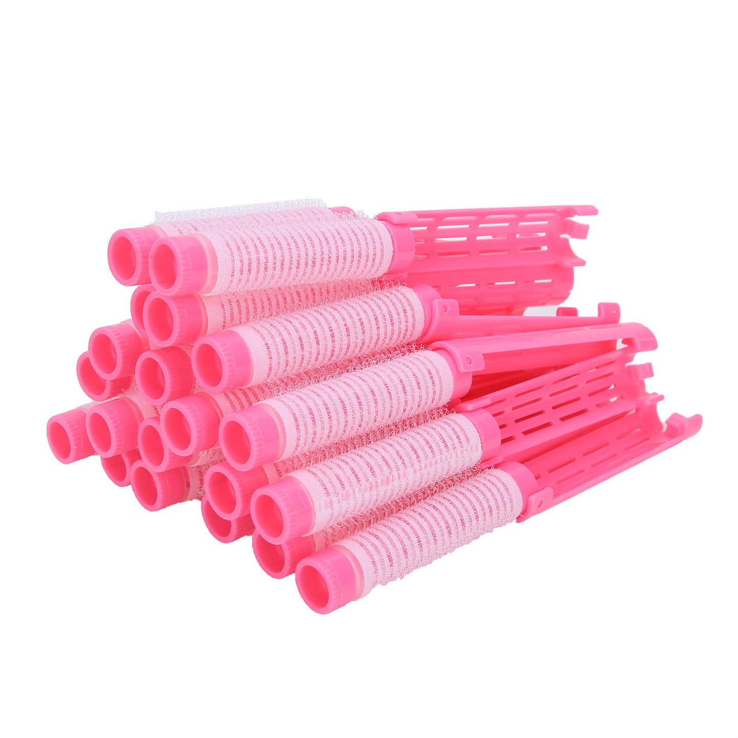 KIMISS 20pcs Hair Perm, Rod Roller Curler Hairdressing Curly Hair Perm Rods Fluffy Perming Rollers Short Large Tool KitPink (Pink)
