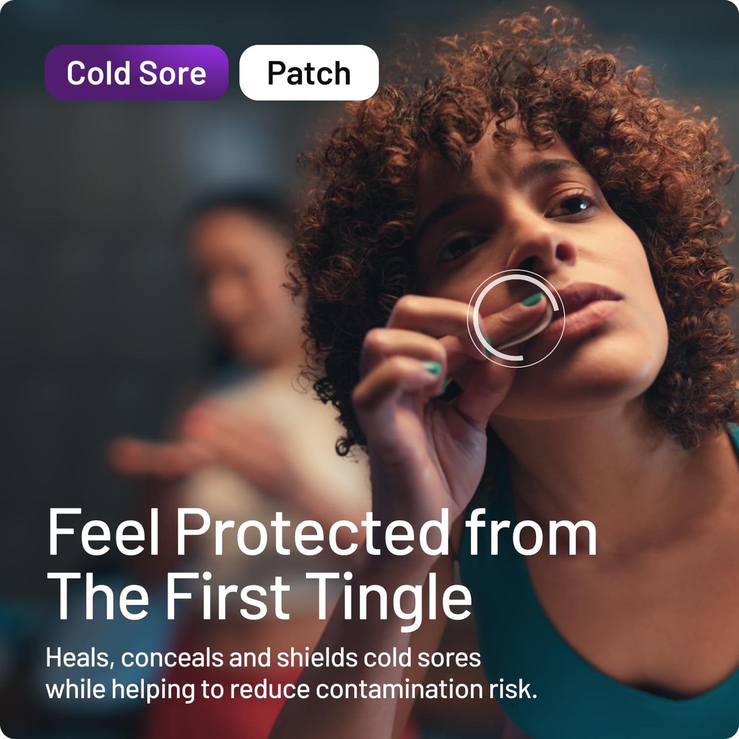 Compeed Hydrocolloid Cold Sore Treatment Patches (15 Invisible Plasters for Cold Sores) - 12 Hours Protection from Water, Bacteria & Viruses - Discreet, Easy to Apply Patches with Patch Applicator