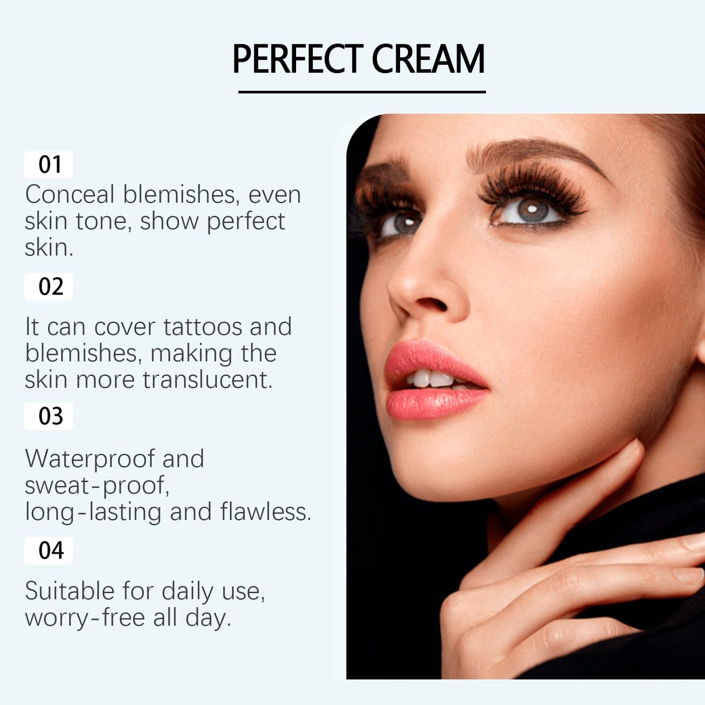 Mubuni Supr/eme Creme All Over Complexion Perfector,Long-Lasting Waterproof Concealer,Cream Body Coverage Perfector,Full Coverage Concealer,Transfer Resistant Skin Tint cream,Skin Toneand Light Foundation