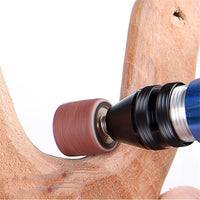 Littleduckling 104Pcs Sanding Band Drum Sleeve 60 120 320 Grit 1/4" 1/2" Nail Drill Sander with 4 Drum Mandrel for Dremel Rotary Tool