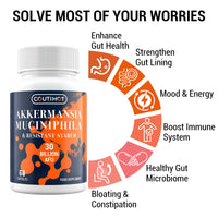 Coutihot Akkermansia Probiotic 30 Billion AFU, Probiotics for Gut Health, Akkermansia Muciniphila & Resistant Starch, Probiotic Supplement for Men & Women, Supports Digestive and Gut Lining, 120 Capsules
