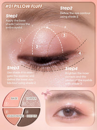 SHEGLAM Daydreamer Mini Palette 4 Colors Eyeshadow Palette - Pillow Fluff