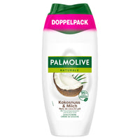 Palmolive Naturals Coconut & Milk Shower Gel 2 x 250 ml - Cream Shower with Moisturising Milk and Coconut Fragrance