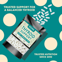 OZUNA NUTRITION Thyroid Support Supplement - 60 Vegetarian Capsules - with Myo inositol, L-Tyrosine & Natural Iodine from Kelp - Energy & Focus Formula - UK Made - 1 Month Supply