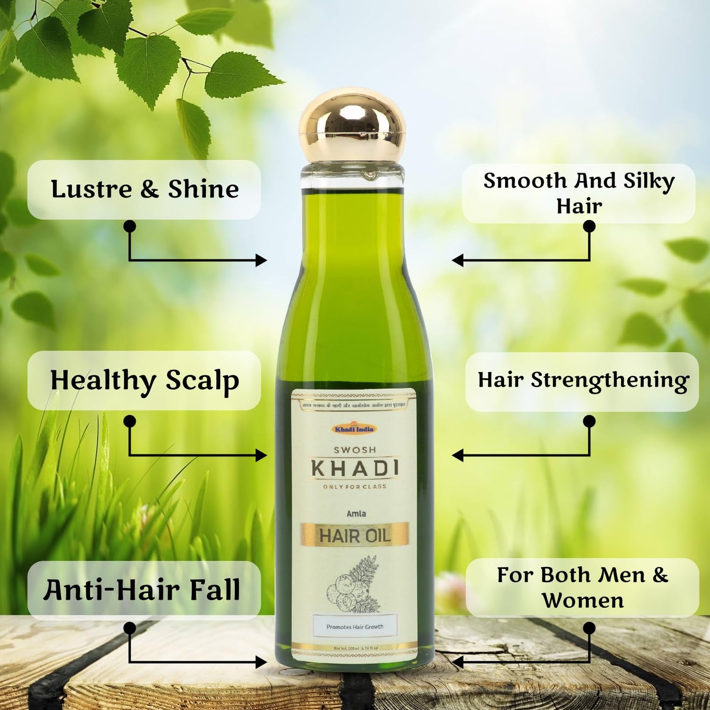 SWOSH Swosh Amla Bhringraj Hair Oil For Shiny Hairs (200 ML)