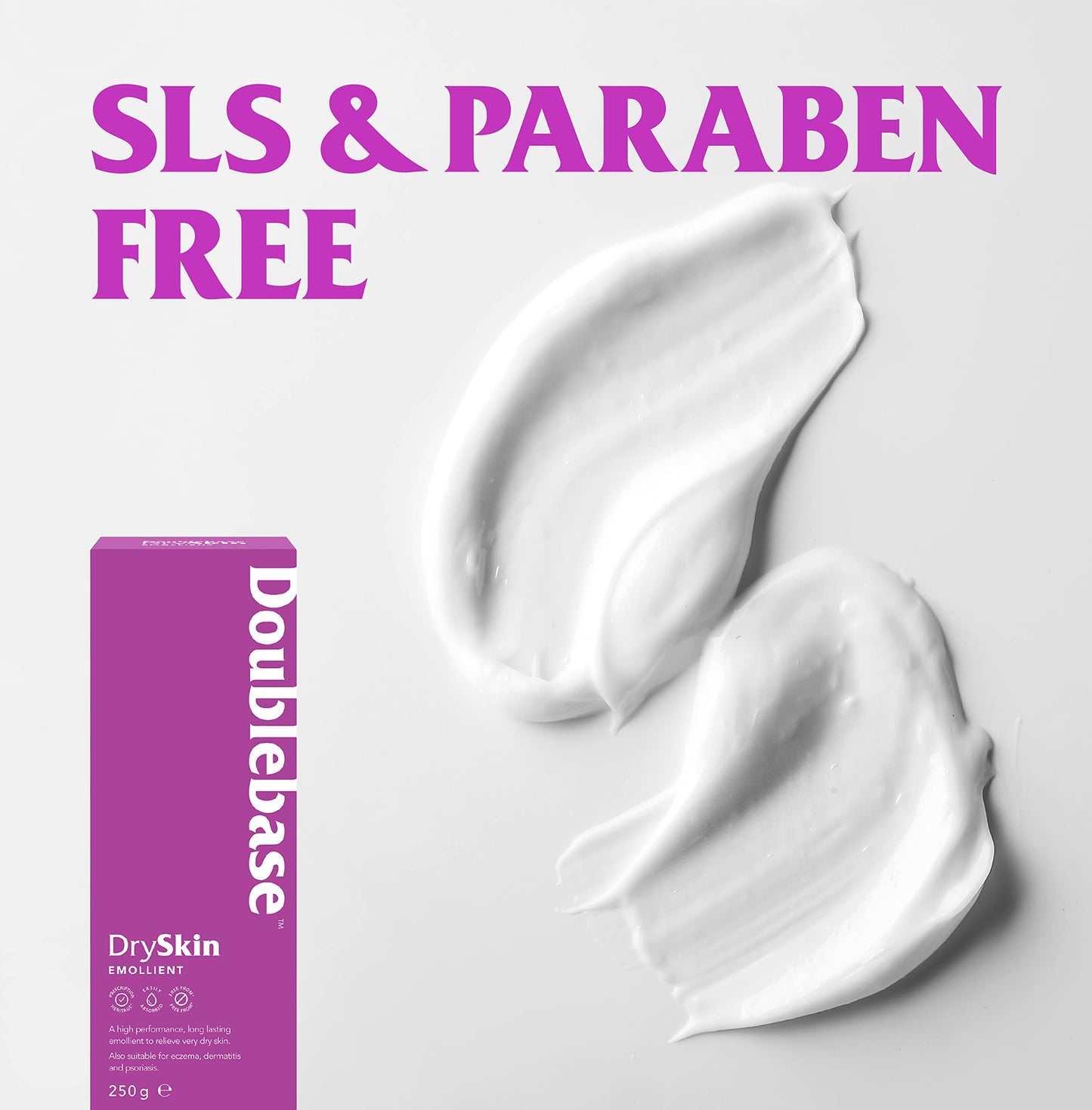 Doublebase Dry Skin Emollient. Clinically Proven Moisturiser for Eczema, Psoriasis and Dermatitis Treatment. Body Cream for Dry Skin Relief, 100g Tube