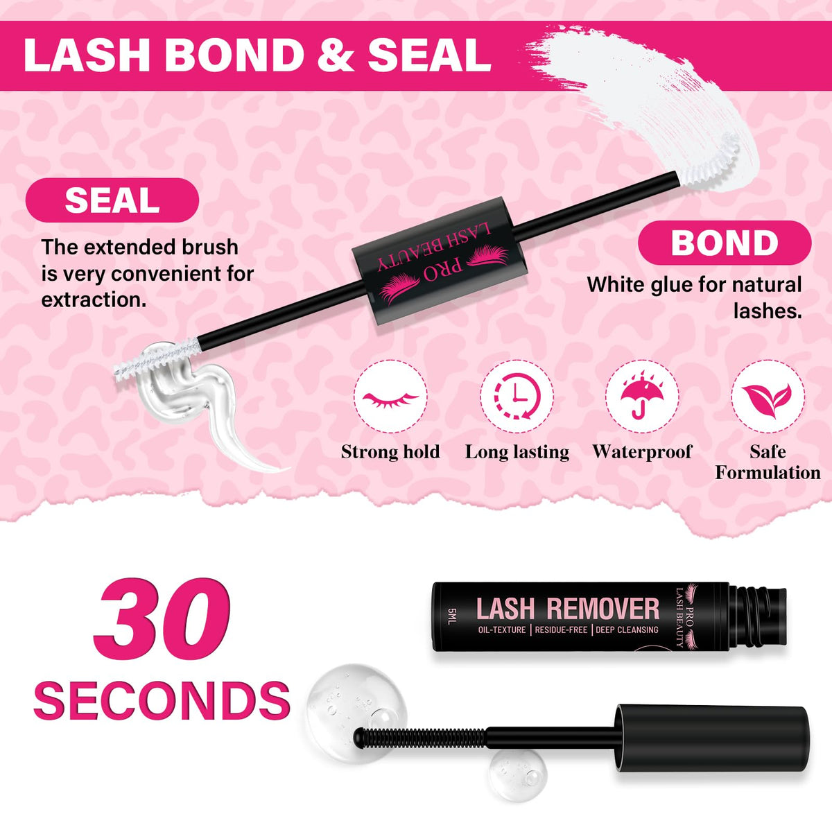 PRO LASHBEAUTY Cluster Lashes Kit 144 PCS Invisible Band DIY Lash Extension Natural 8-16mm Lash Clusters with Clear Glue Transparent Lash Bond and Seal Lash Remover Tweezer(Leaf-8-16mm Mix)