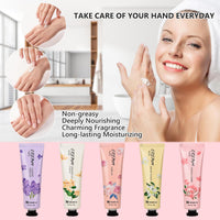 Nineaccy Floral assorted Hand Cream Set, 5 x 30ml，Pack of 5，Friendly to all skin，Gifts for Women, Mother's Day Gifts