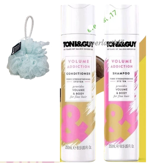 Generic Toni Volume Addiction Shampoo AND Conditioner for Fine Hair, 250ml,DUO SET With Free Beauty Body Puff(Any Colour)